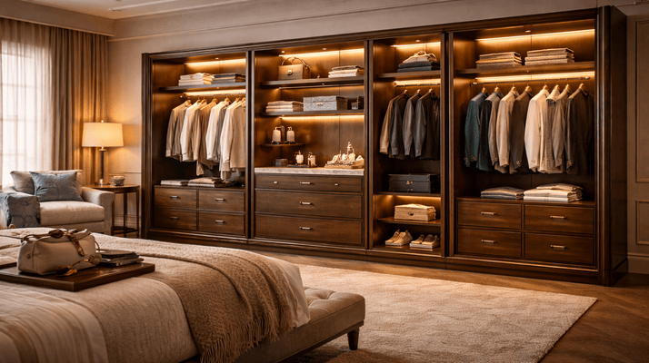 Oversized Hotel Room Wardrobe for Suite Luxury: Creating Walk-In Impressions in Standard Rooms